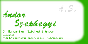 andor szephegyi business card