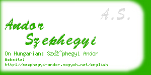 andor szephegyi business card